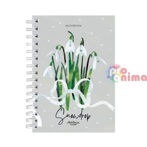 Тефтер Drasca Spring Flowers A5, 120 листа, кокиче