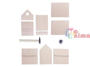 Дървен комплект за сглобяване DIY Къщичка за птици 
