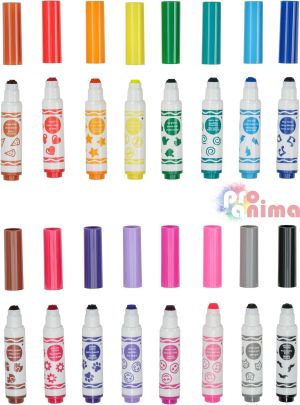Мини маркери с печати Crayola, 16 цветя