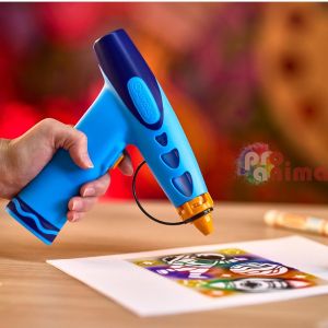 Комплект Crayola Airbrush - детски аерограф + 8 бр. измиващи се маркери и 5 бр. шаблони