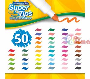 Флумастери Crayola Super Tips Измиващи се 50 цвята