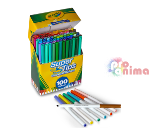 Флумастери Crayola Super Tips Измиващи се 100 цвята