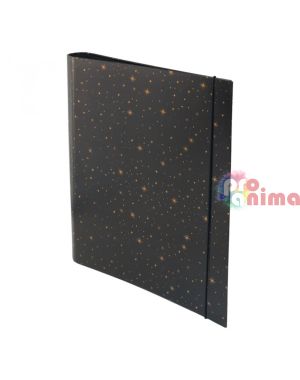 Класьор с 2 ринга Spree Gold Stars Oбъл гръб А4 40 mm С ластик 