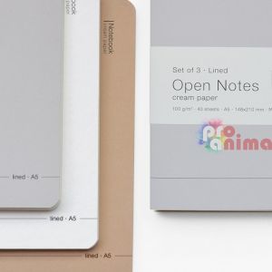 Tетрадка Drasca Open Notes A5 40 листа 100 g/m2 Ред 3 бр.