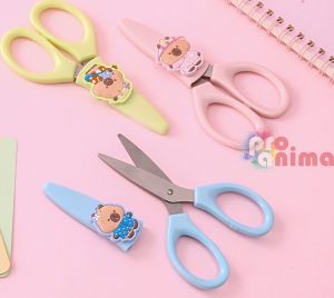 Детска ножица с предпазна капачка Deli Capypets 12 cm