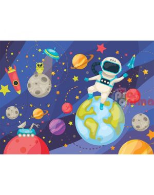 Детски пъзел Астронавт 58 х 43 cm 100 части В цилиндър