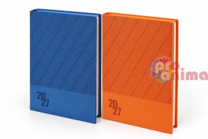 Бележник с дати 2027 Термо Flexy с порезка 14.5 × 21 cm Тъмносин и Оранжев