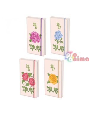 Бележник с дати 2027 Roses | Рози  8 х 16 cm 64 листа С ластик