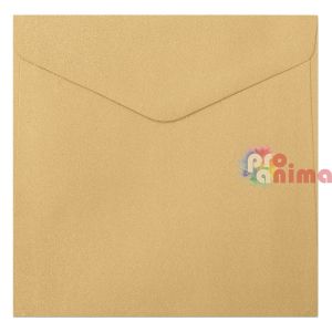 Квадратни пликове 160×160 mm, 150 g/m², перлено златен цвят, 10 броя