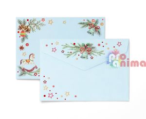 Коледен плик C6 (11.4 x 16.2 cm) 120 g/m2 Коледна звезда 10 бр.