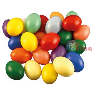 Пластмасови цветни яйца 60 mm, пакет 25 бр