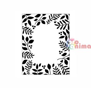 папка за релеф (ембос) рамка флорална 11 x 14.5