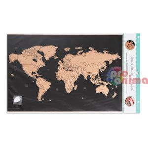 Скреч карта на света 60x40 см