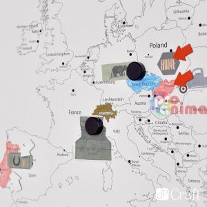 Креативна магнитна карта на Европа