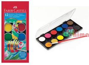 Акварелни бои Faber-Castell 12 цвята в малка кутия