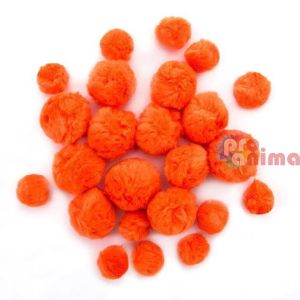 Помпони 24 бр. оранжеви с различна големина